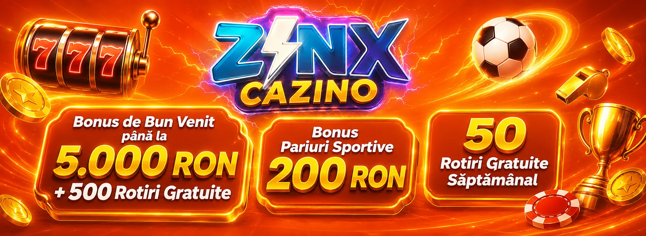 Până la 5.000 RON + 500 rotiri